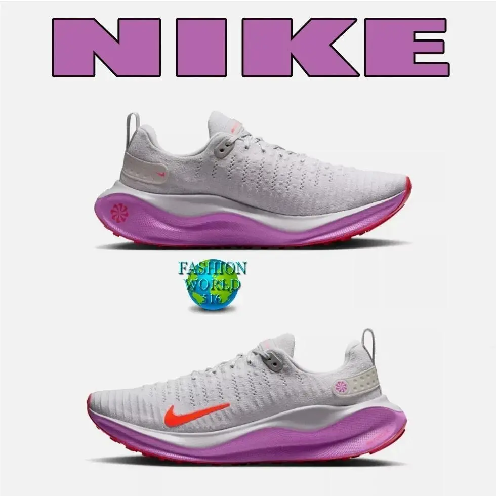 Nike Reactx Infinity Run 4 Men`s Running Shoes Size 10.5 DR2665 011 Grey/violet