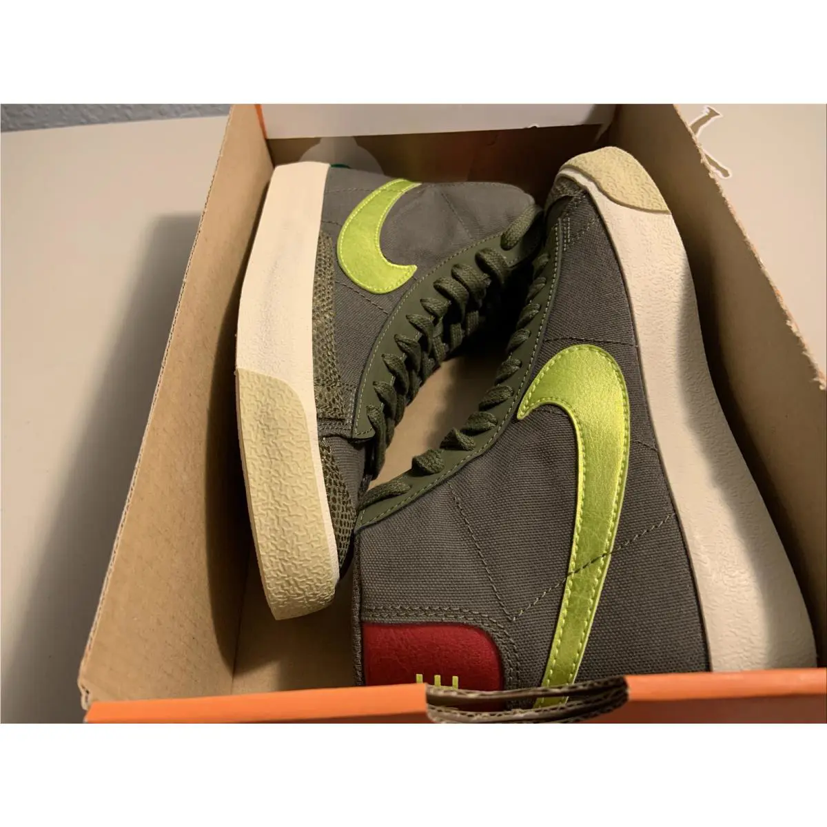 Nike shoes - Nike Sb Blazer - Blazer - CZ0462-200 - MEDIUM OLIVE/LEMON VENOM 7