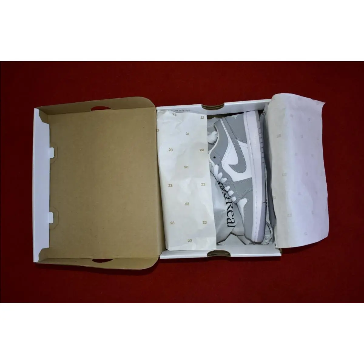 Nike shoes - Air Jordan 1 Low - Air Low - DC0774105 - White/Wolf Grey-Aluminum 5