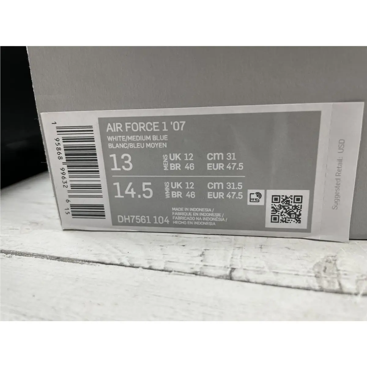 Nike shoes - Nike Air Force 1 - Air Force - DH7561-104 - White (UPC: 0195868996326) 10