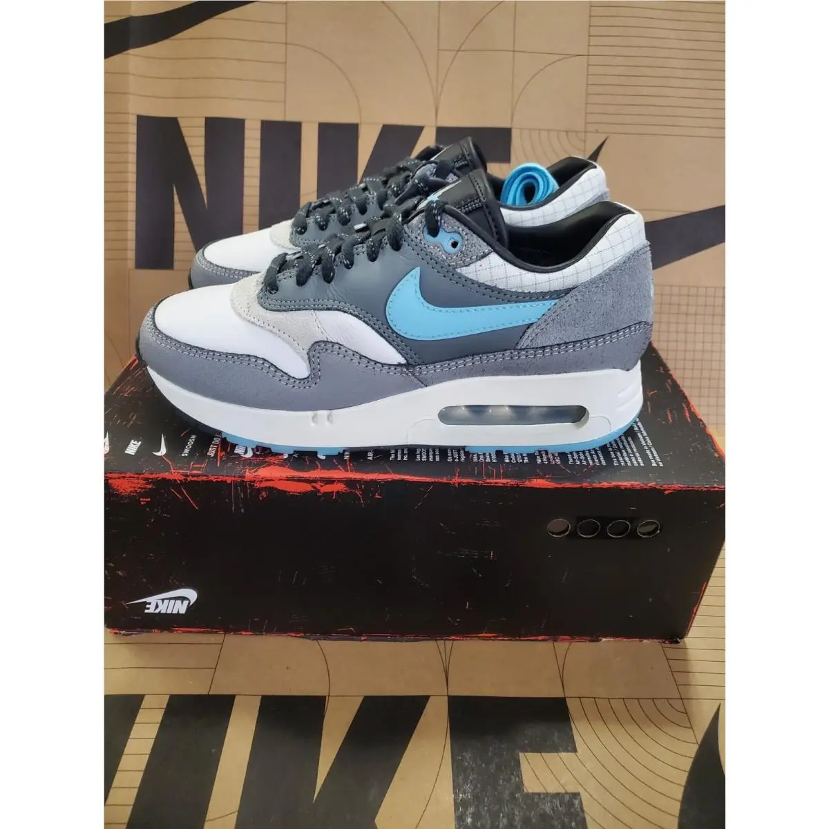 Nike shoes - Nike Air Max 1 - Air Max - FQ8742-100 - White/Blue Chill-Cool Grey 0