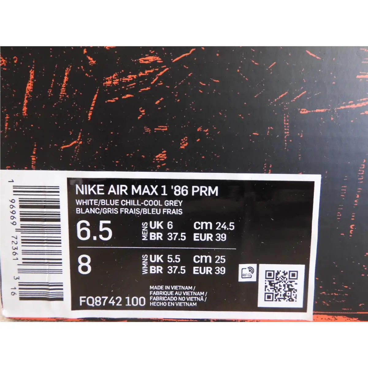 Nike shoes - Nike Air Max 1 - Air Max - FQ8742-100 - White/Blue Chill-Cool Grey 3