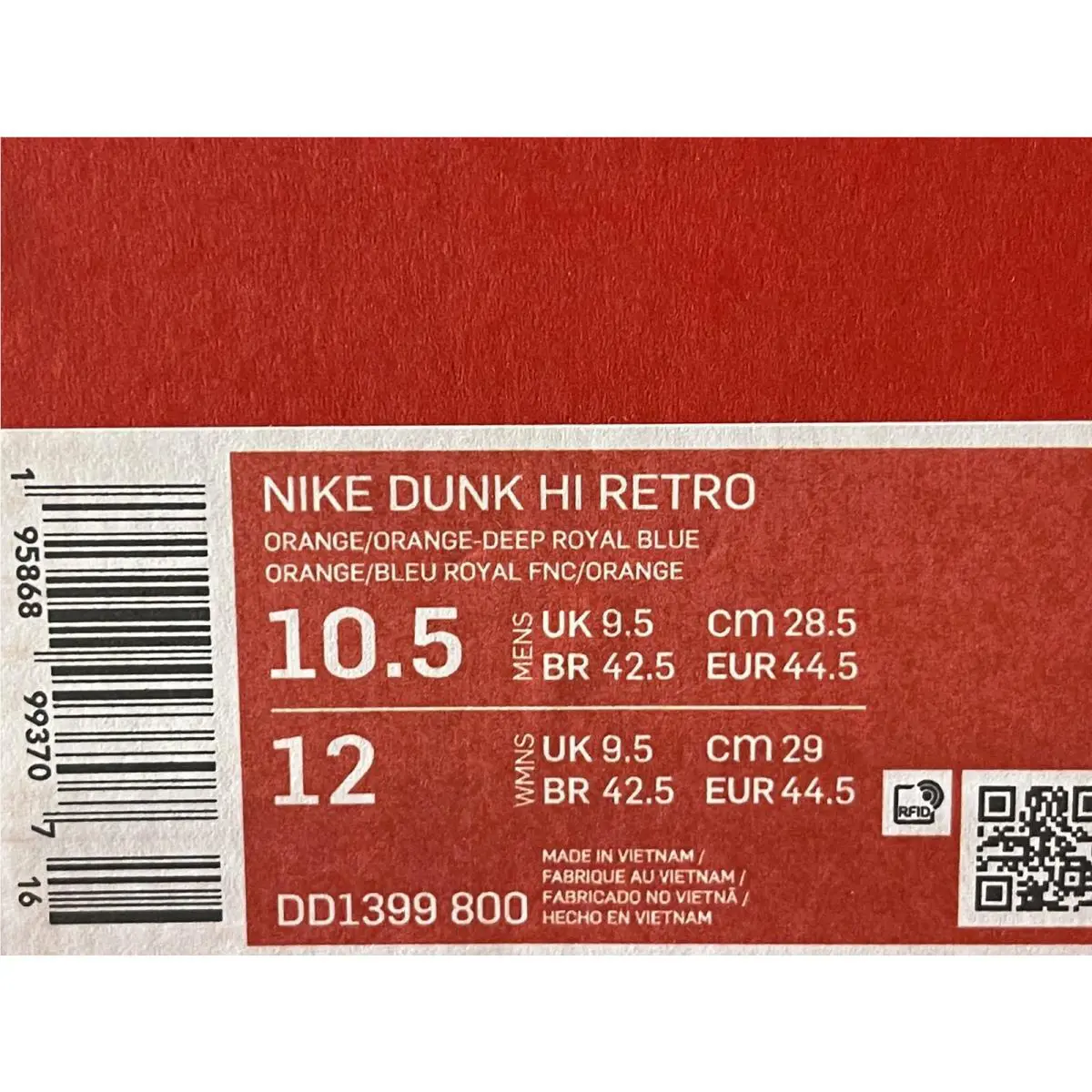 Nike shoes - Nike Dunk High - Dunk High - DD1399-800 - Orange (UPC: 0195868993707) 5