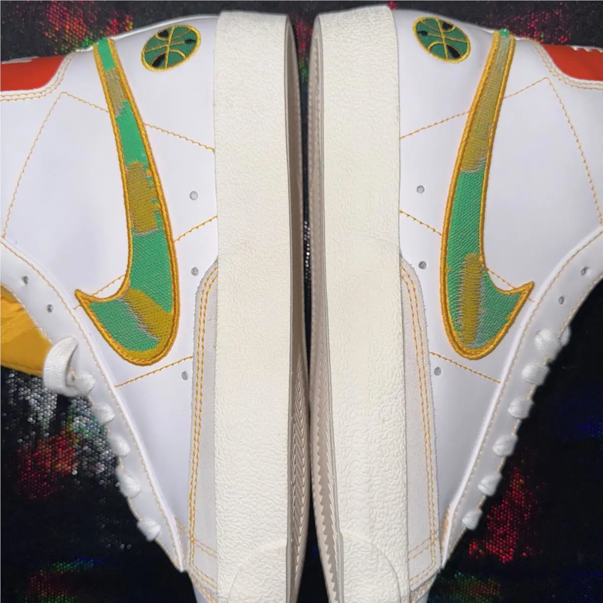 Nike shoes - Nike Blazer `77 Vintage - Blazer Vintage - DD9239-100 - White, Manufacturer: White/Stadium Green/Team Orange/University Gold (UPC: 0194954387765) 8