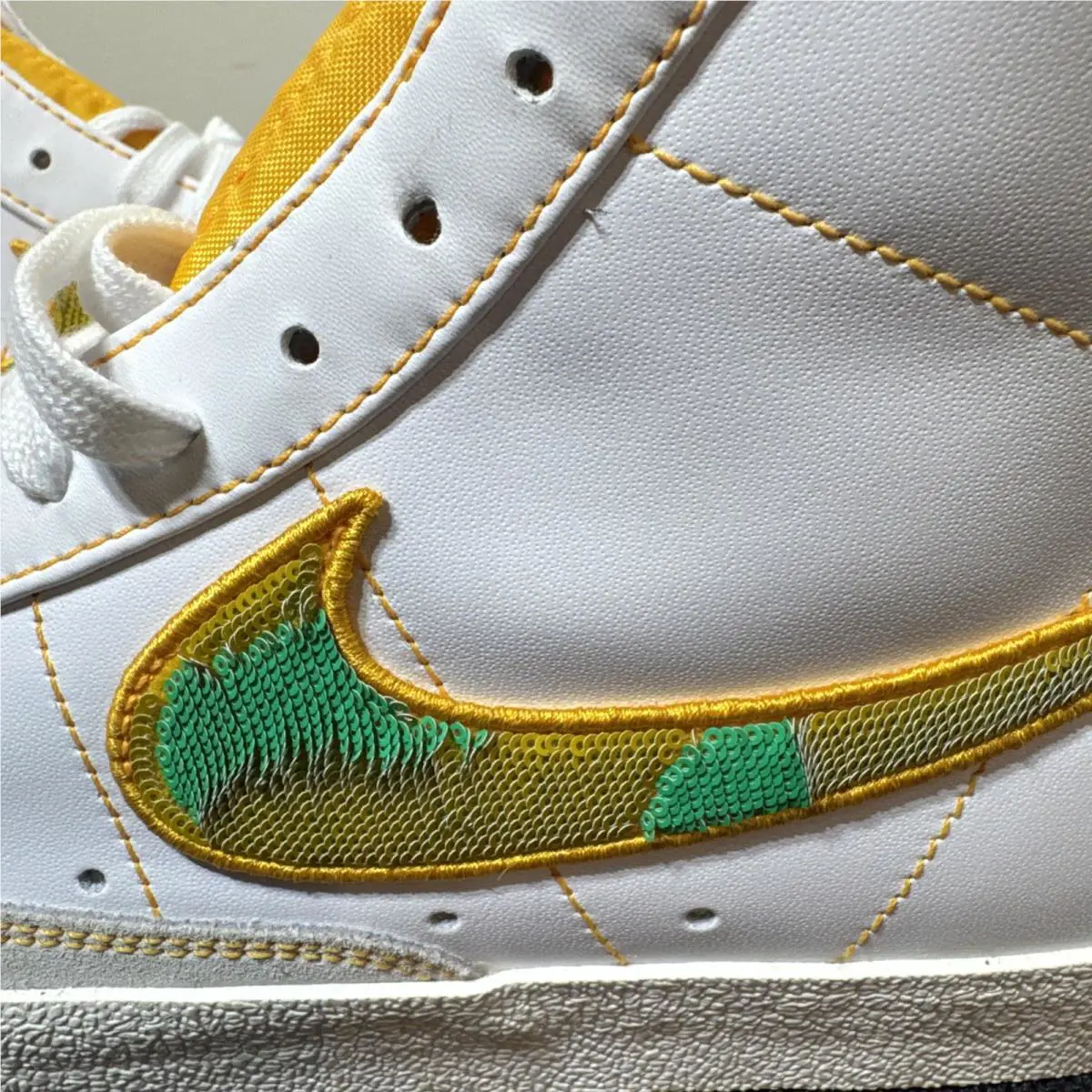 Nike shoes - Nike Blazer `77 Vintage - Blazer Vintage - DD9239-100 - White, Manufacturer: White/Stadium Green/Team Orange/University Gold (UPC: 0194954387765) 11