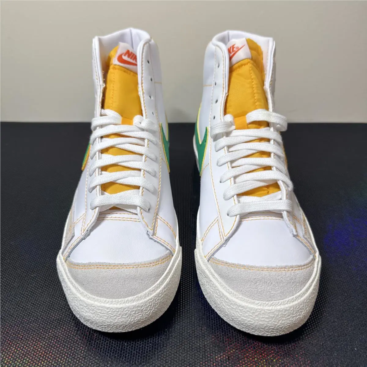 Nike shoes - Nike Blazer `77 Vintage - Blazer Vintage - DD9239-100 - White, Manufacturer: White/Stadium Green/Team Orange/University Gold (UPC: 0194954387765) 0