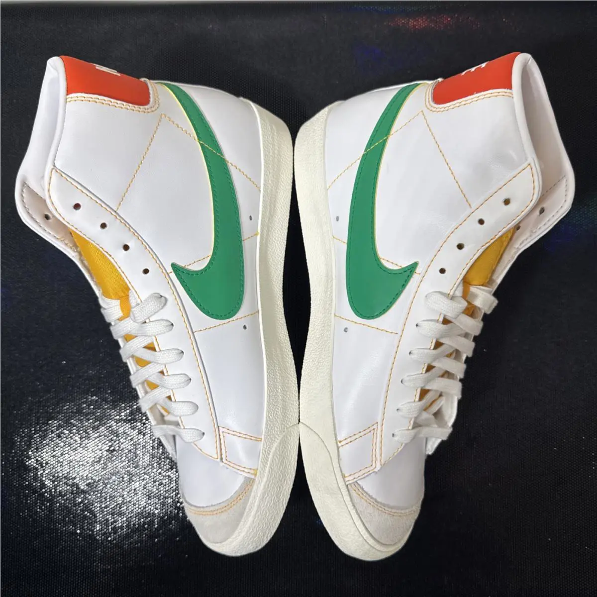 Nike shoes - Nike Blazer `77 Vintage - Blazer Vintage - DD9239-100 - White, Manufacturer: White/Stadium Green/Team Orange/University Gold (UPC: 0194954387765) 1