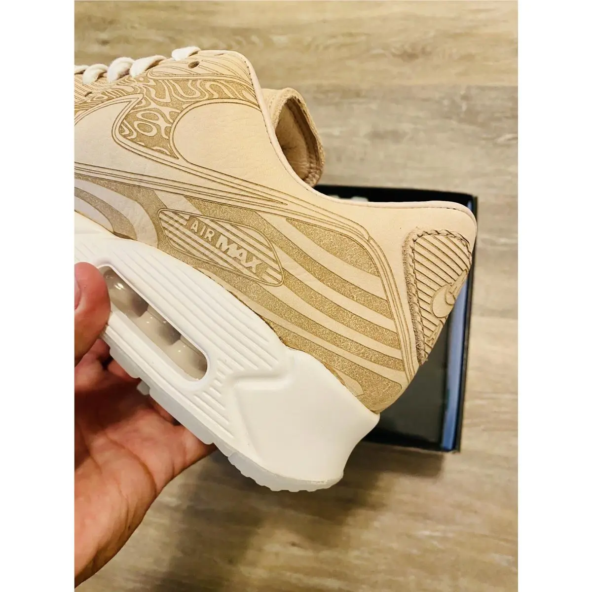 Nike shoes - NIKE AIR MAX 90 QS LASER - DC7948-100 - Laser Wood-Natural-Summit White (UPC: 194958646684) 1