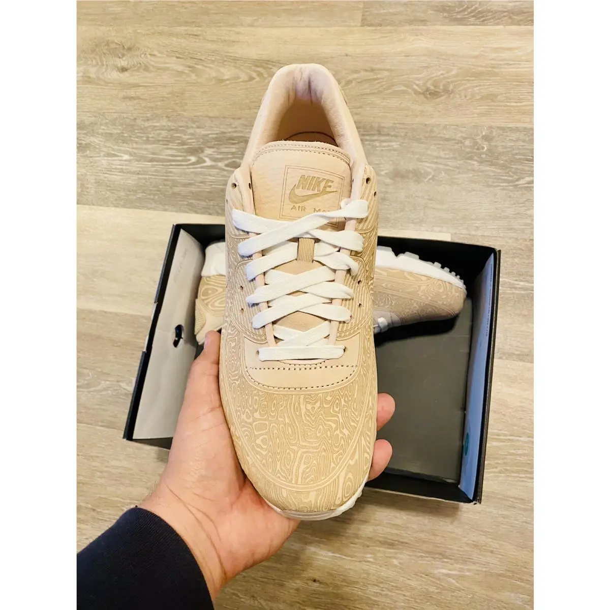 Nike shoes - NIKE AIR MAX 90 QS LASER - DC7948-100 - Laser Wood-Natural-Summit White (UPC: 194958646684) 4