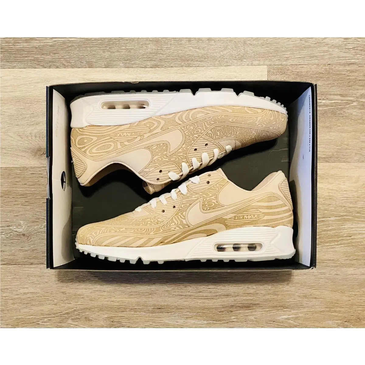 Nike shoes - NIKE AIR MAX 90 QS LASER - DC7948-100 - Laser Wood-Natural-Summit White (UPC: 194958646684) 5