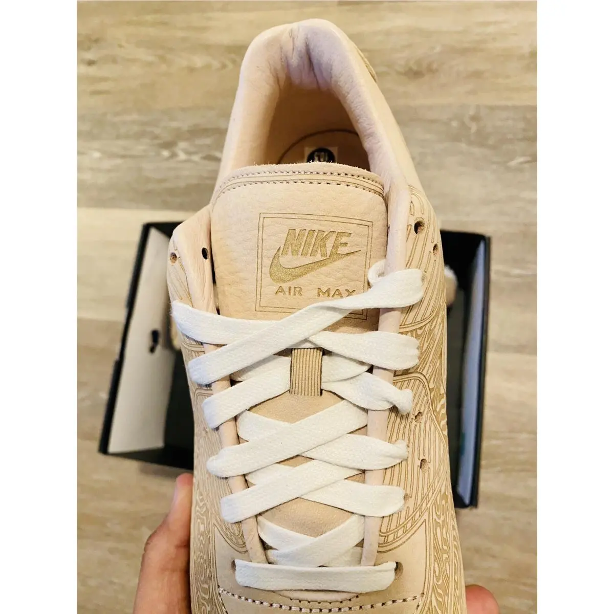 Nike shoes - NIKE AIR MAX 90 QS LASER - DC7948-100 - Laser Wood-Natural-Summit White (UPC: 194958646684) 6