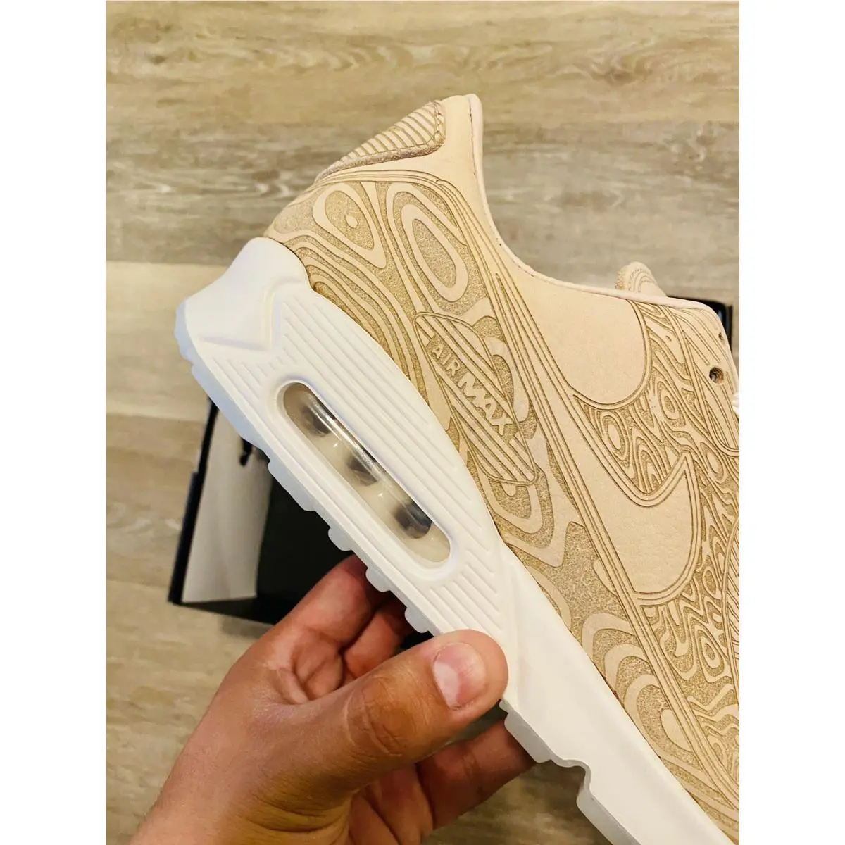 Nike shoes - NIKE AIR MAX 90 QS LASER - DC7948-100 - Laser Wood-Natural-Summit White (UPC: 194958646684) 7