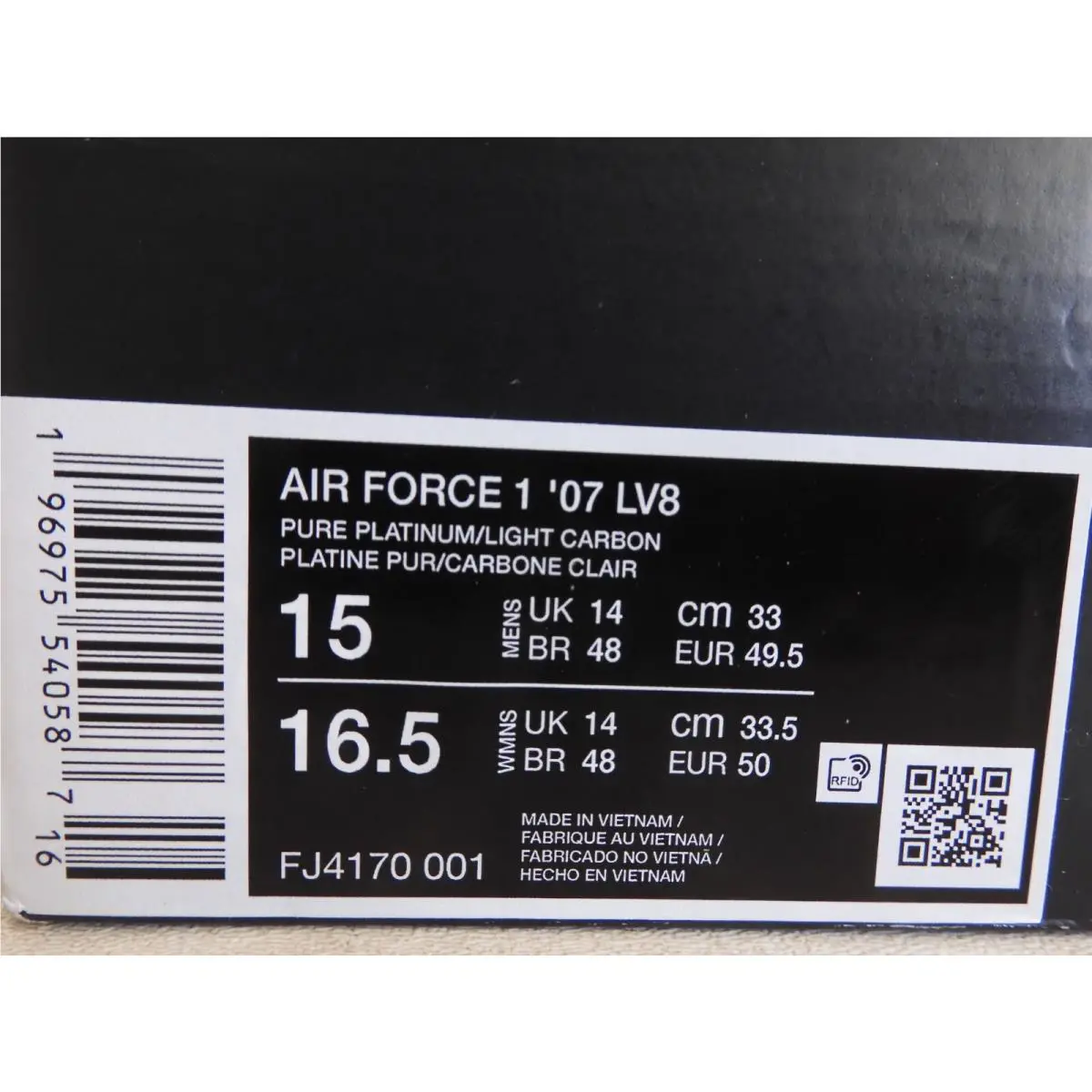 Nike shoes - Nike Air Force 1 - Air Force - FJ4170-001 - Gray 3
