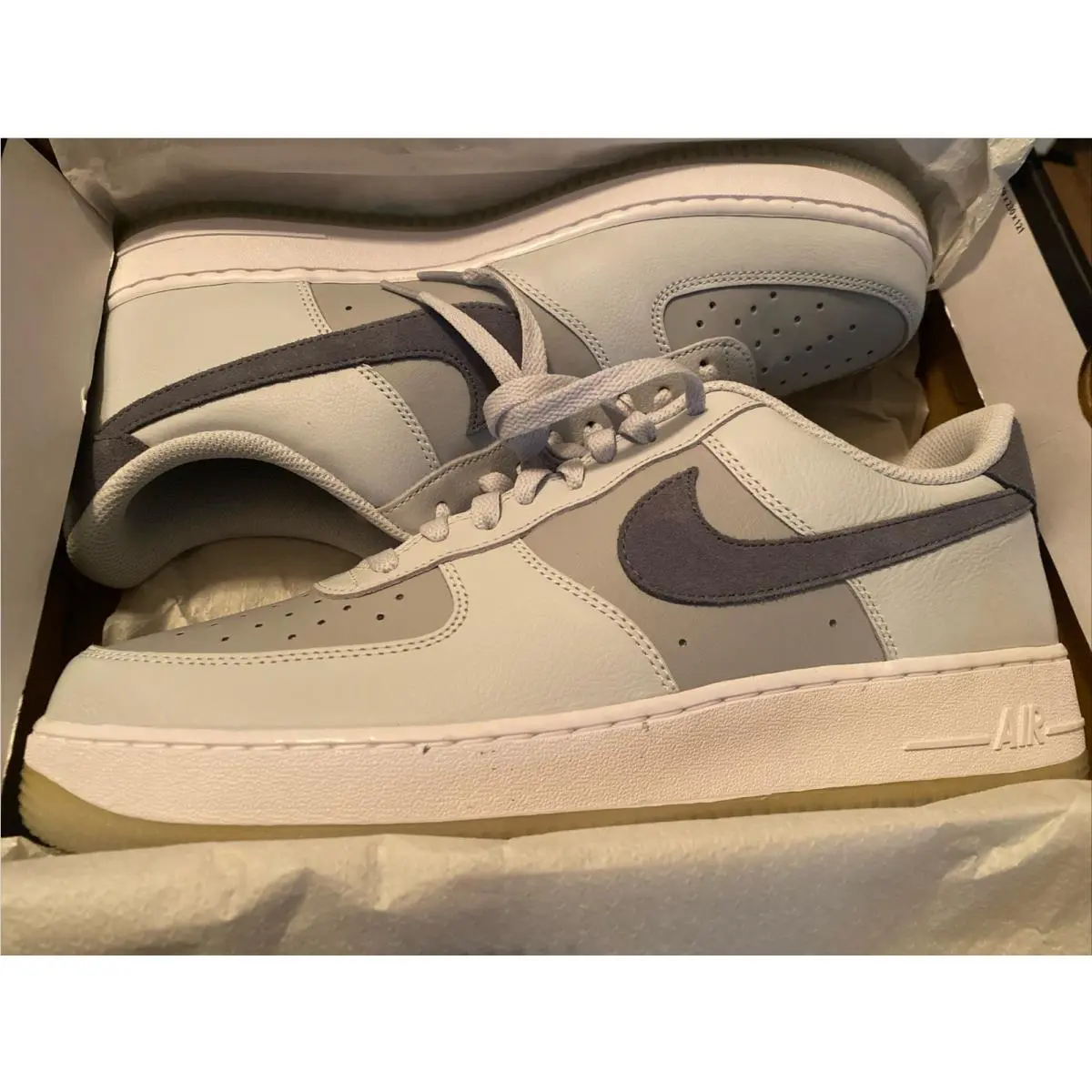 Size 12- Nike Air Force 1 `07 LV8 Pure Platinum Light Carbon