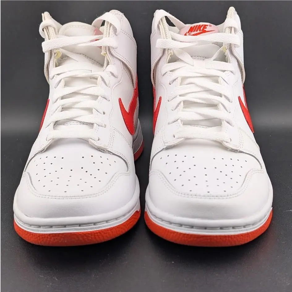 Nike shoes - Nike Dunk Hi Retro - Dunk Retro - DV0829-101 - White / Picante Red (UPC: 196155129236) 8
