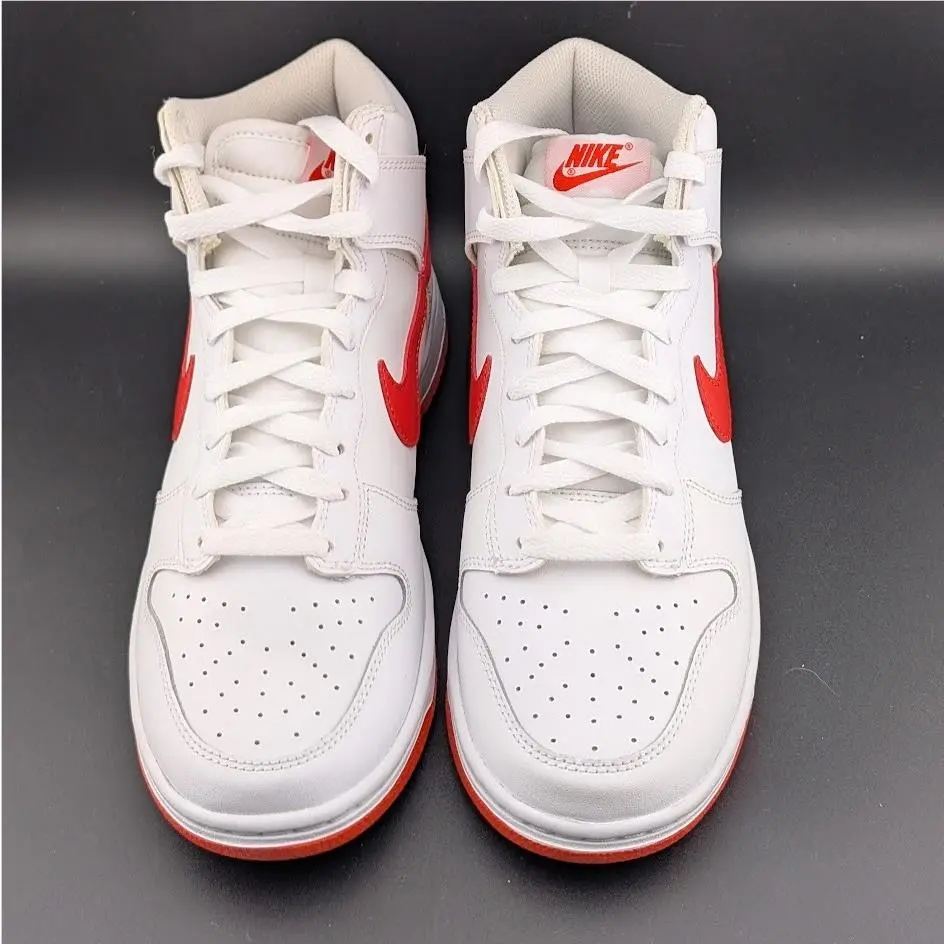 Nike shoes - Nike Dunk Hi Retro - Dunk Retro - DV0829-101 - White / Picante Red (UPC: 196155129236) 9