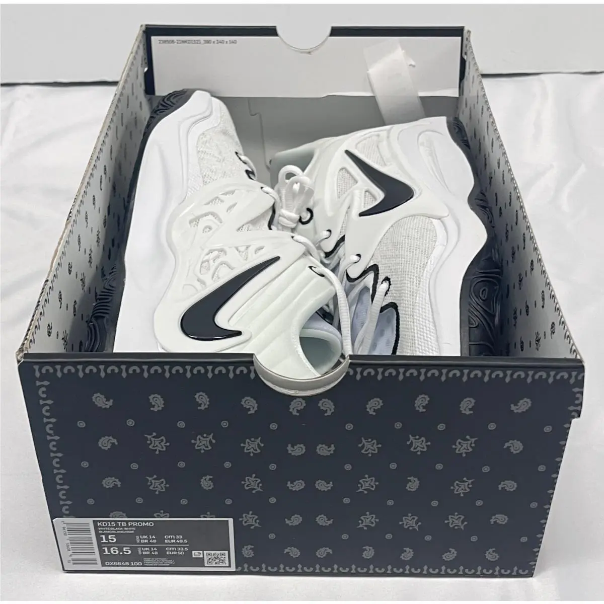 Nike shoes - Nike KD 15 - DX6648-100 - WHITE / BLACK (UPC: 196150106089) 7