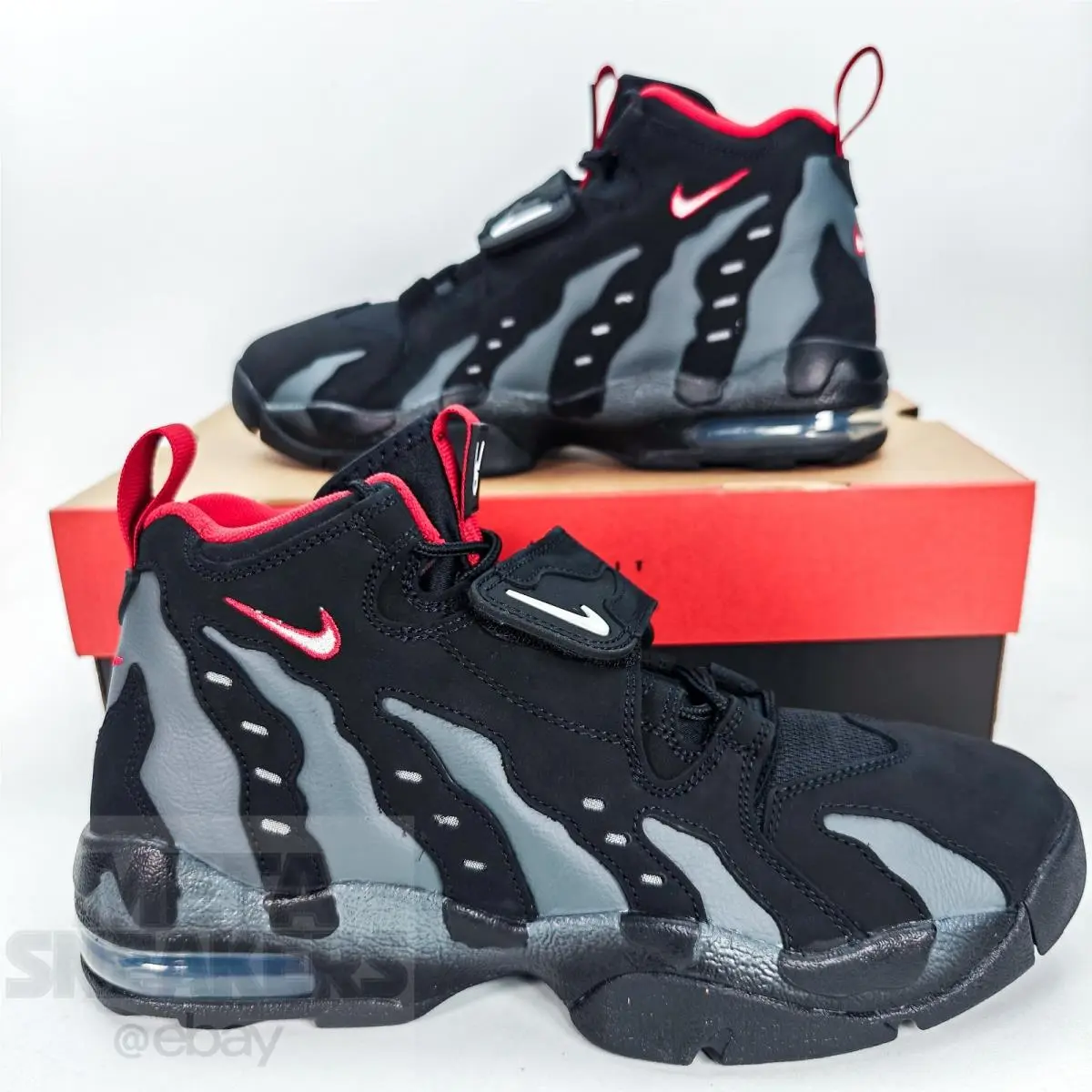Nike shoes - Nike Air DT Max 96 - HQ3620-010 - Black/White-Team Anthracite-Metallic Silver-Fire Red 5