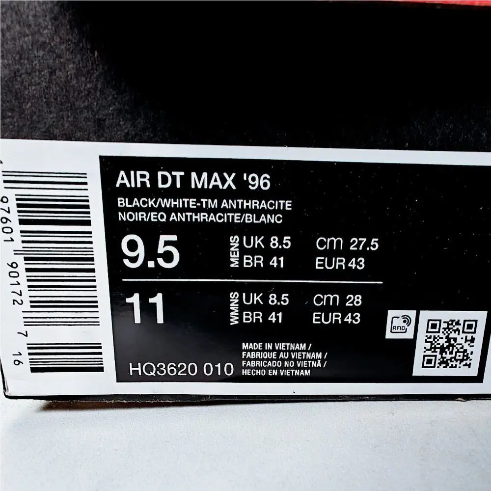 Nike shoes - Nike Air DT Max 96 - HQ3620-010 - Black (UPC: 0197601903011) 1