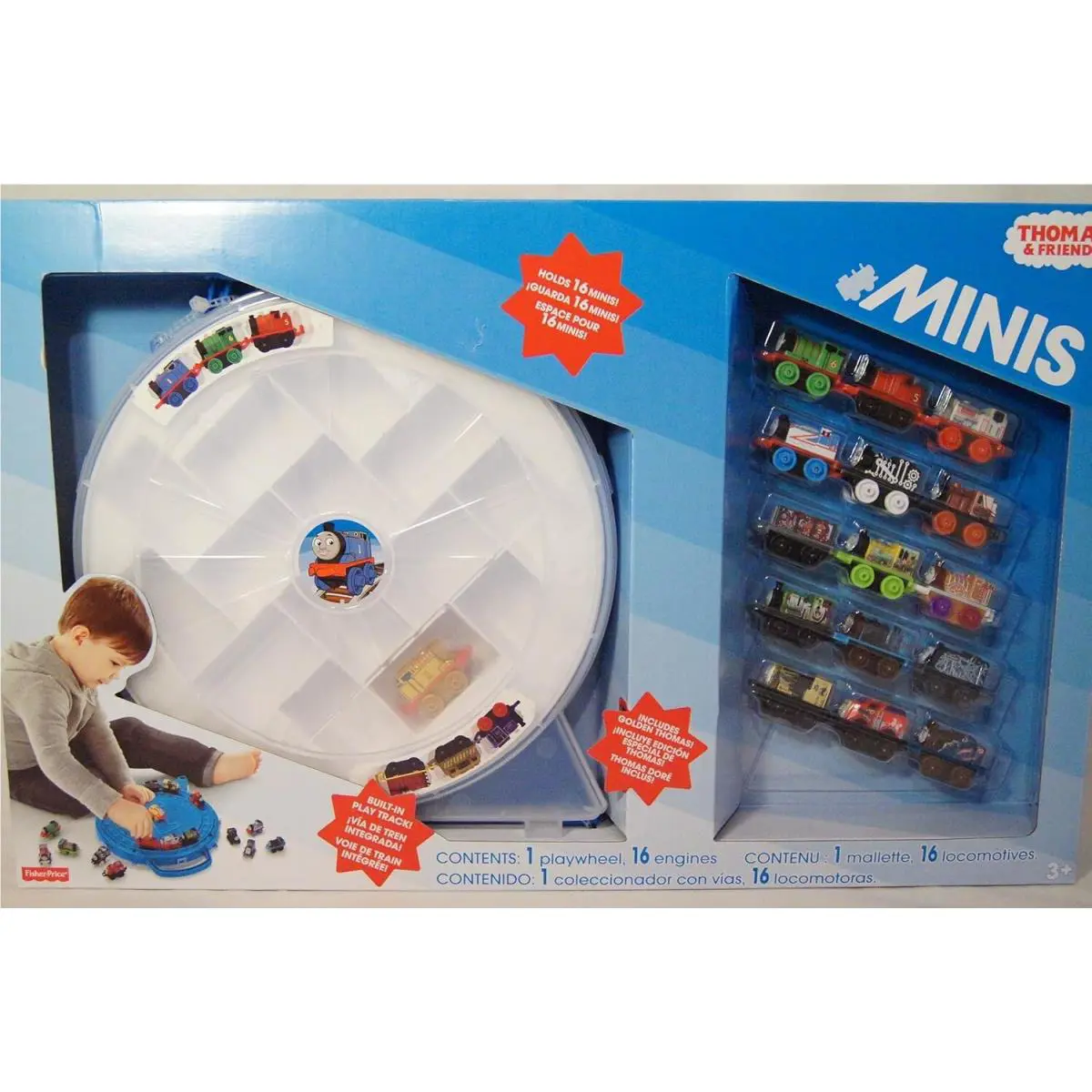 Thomas Minis Playwheel with Built in Track and 16 Trains