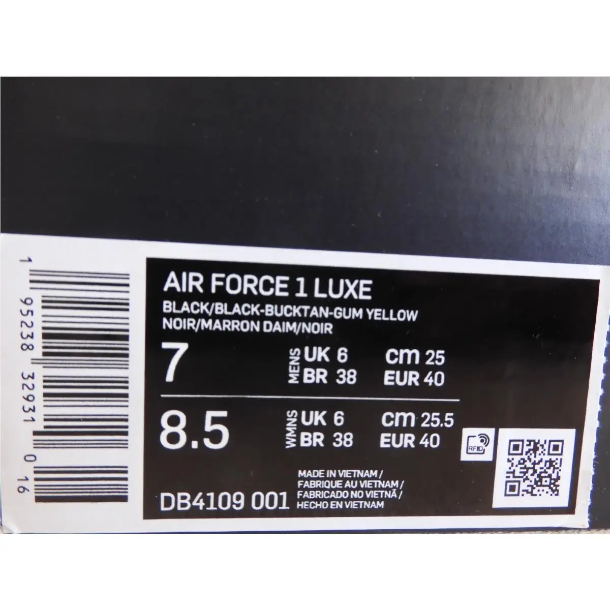 Nike shoes - Nike Air Force 1 Luxe - DB4109-001 - Black 3