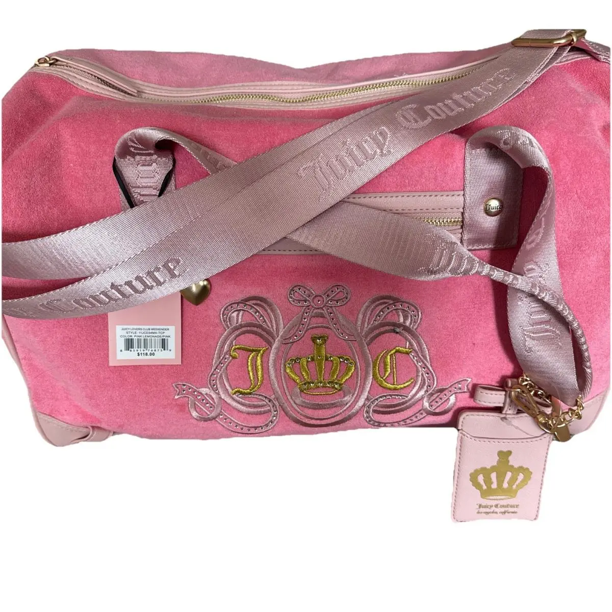 Juicy Couture Daydreamer Lovers Club Weekender Pink Lemonade Duffle Viral