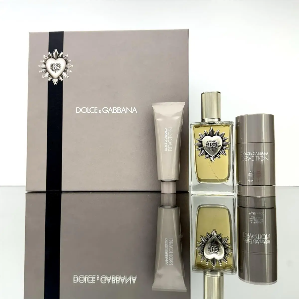 Dolce Gabbana Devotion 3pc Men Set 3.3oz Edp Spr +2.6oz Deo/stick +50ml S/gel