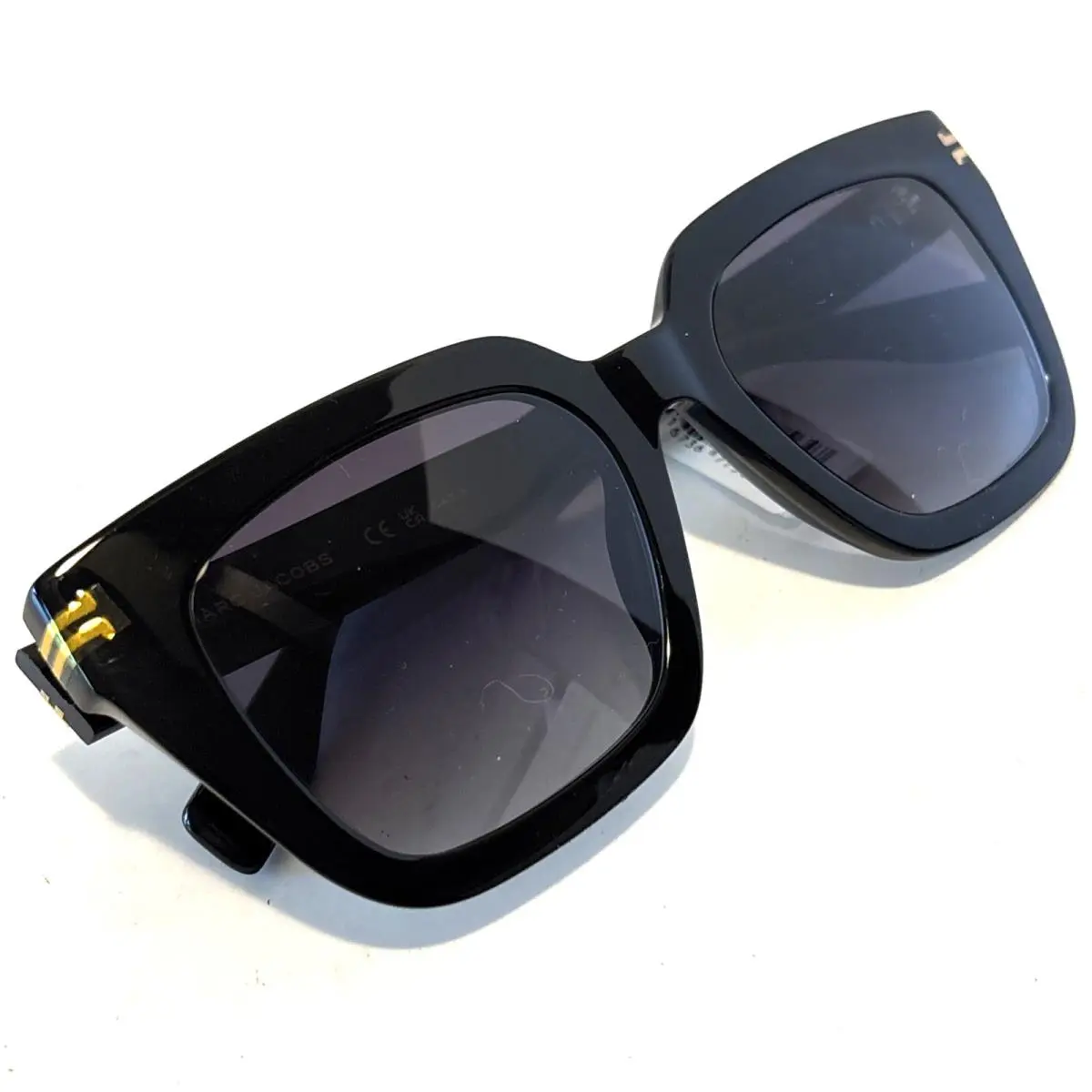 Marc Jacobs Black Chunky Square Sunglasses w/ Gradient Lens - MJ1083S 080790
