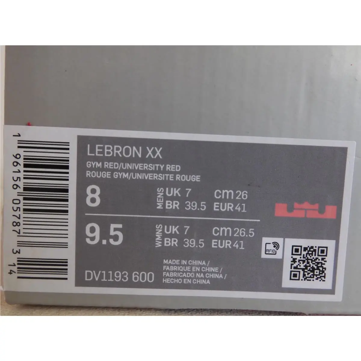Nike shoes - NIKE LEBRON XX - LEBRON - DV1193-600 - Red (UPC: 196156057873) 3