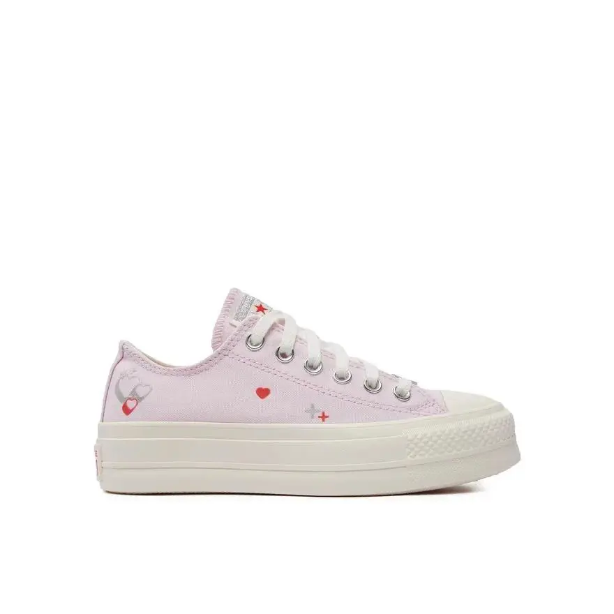 Converse Ctas Lift A09115C Sneaker Women`s Pink Platform Y2K Heart Shoes TF6704 - Purple