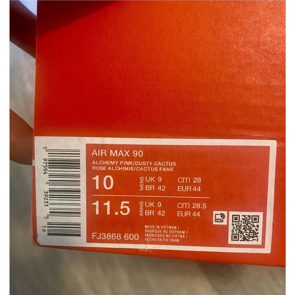 Nike shoes - Nike Air Max 90 - Air Max - FJ3868-600 - Alchemy Pink/Dusty Cuctus/Cosmic Clay/Fire Red (UPC: 197594391574) 10