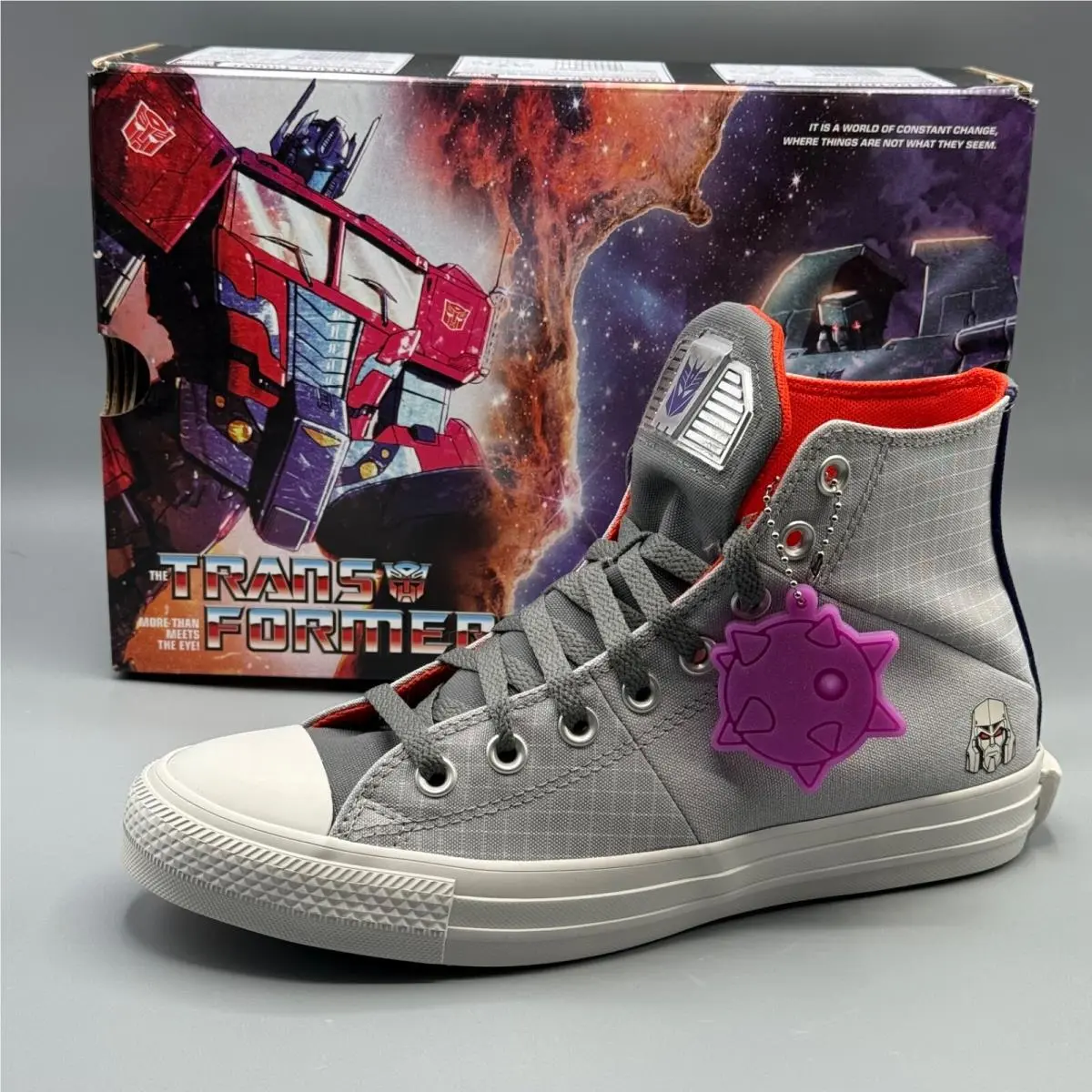 Converse Chuck Taylor Men`s 6.5 Sneakers Transformers 40th Decepticons High Top