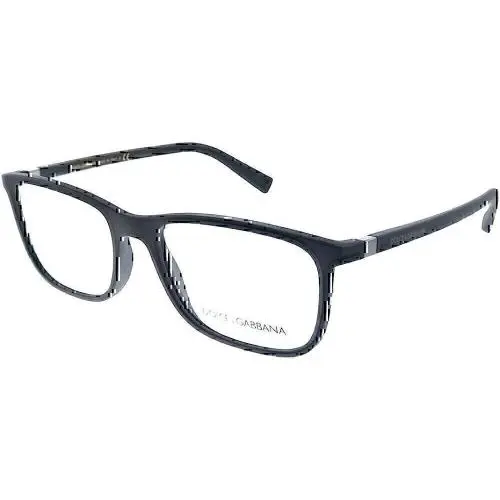 Dolce Gabbana DG 5027 2525 Matte Black Plastic Rectangle Eyeglasses 55mm