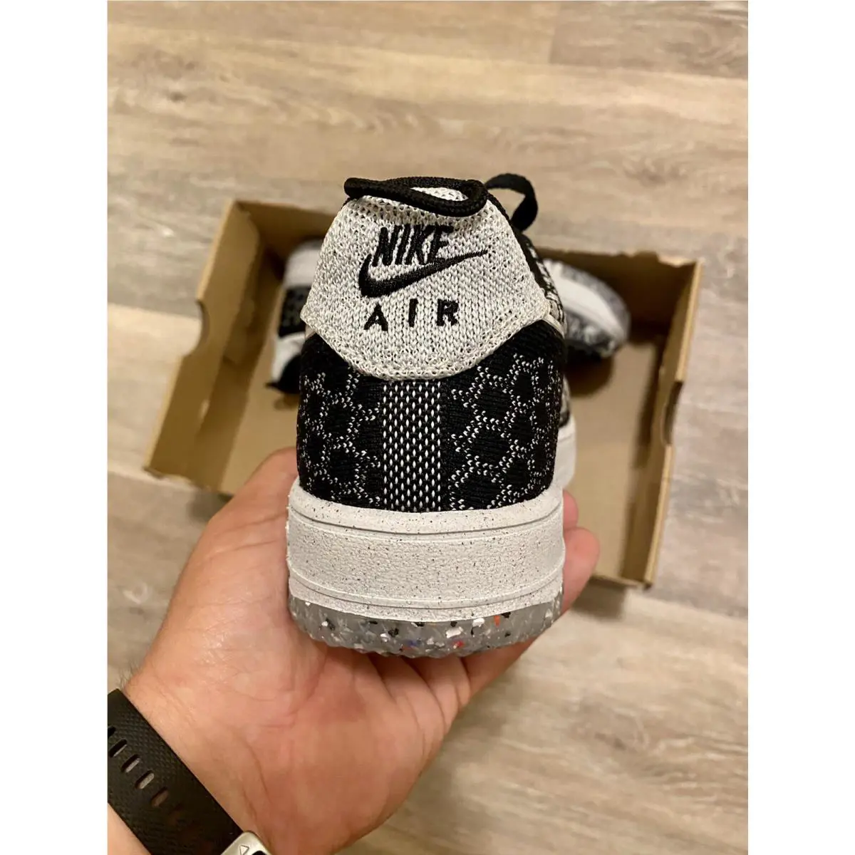 Nike shoes - Nike Air Force 1 Crater Flyknit NN - DM0590-001 - Black-Grey-White (UPC: 195869030760) 0