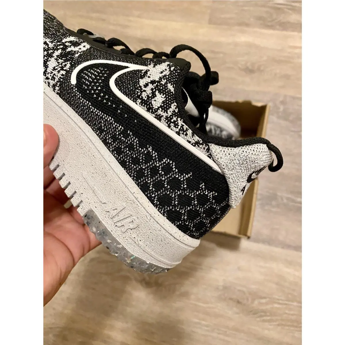 Nike shoes - Nike Air Force 1 Crater Flyknit NN - DM0590-001 - Black-Grey-White (UPC: 195869030760) 1
