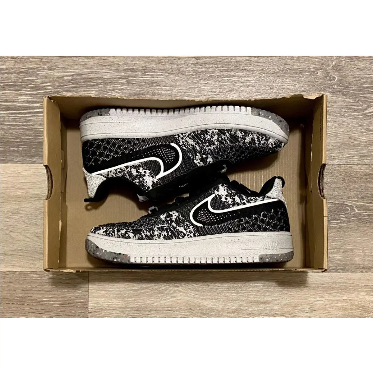 Nike shoes - Nike Air Force 1 Crater Flyknit NN - DM0590-001 - Black-Grey-White (UPC: 195869030760) 5