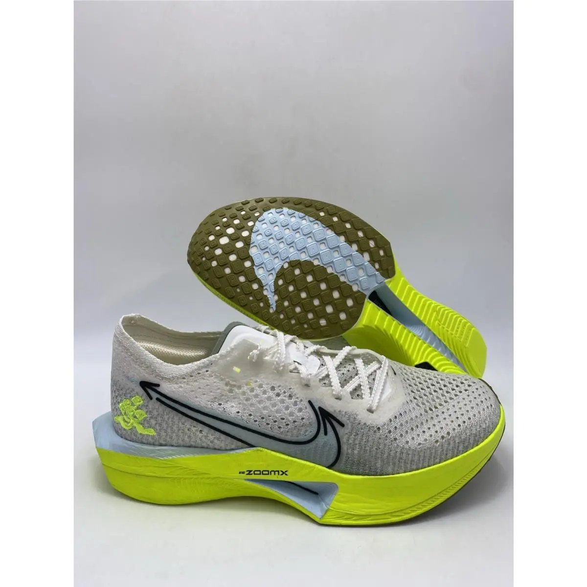 Nike Zoomx Vaporfly Next% 3 Sail Glacier Blue Volt HQ3450 147 Men`s Size 10.5
