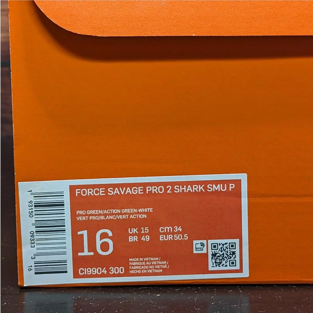 Nike shoes - Nike Force Savage Pro 2 - CI9904-300 - Green, Manufacturer: Pro Green/Action Green-White (UPC: 193150093333) 9