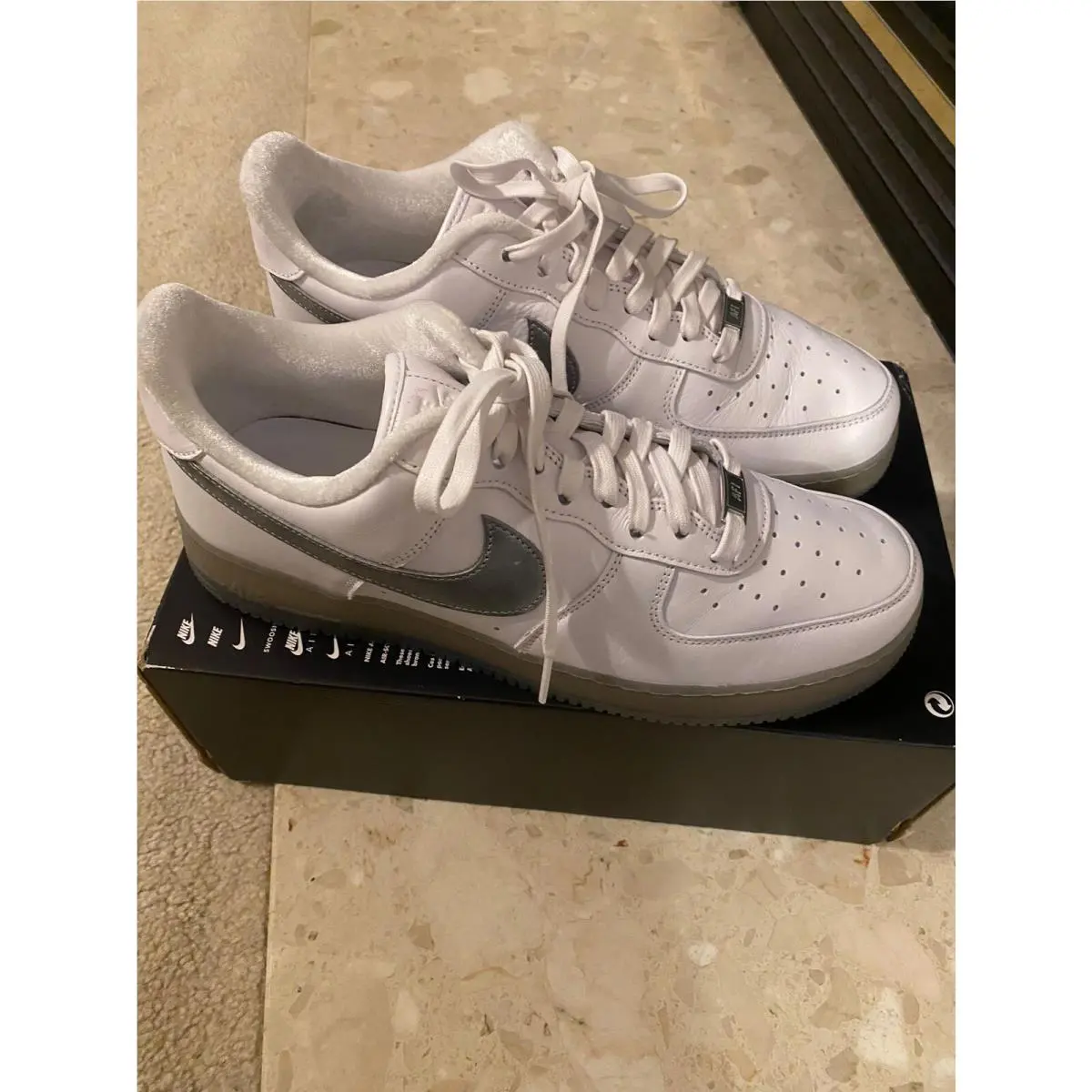 Nike shoes - Nike Air Force 1 - Air Force - DX3945-100 - White Metallic Silver 8