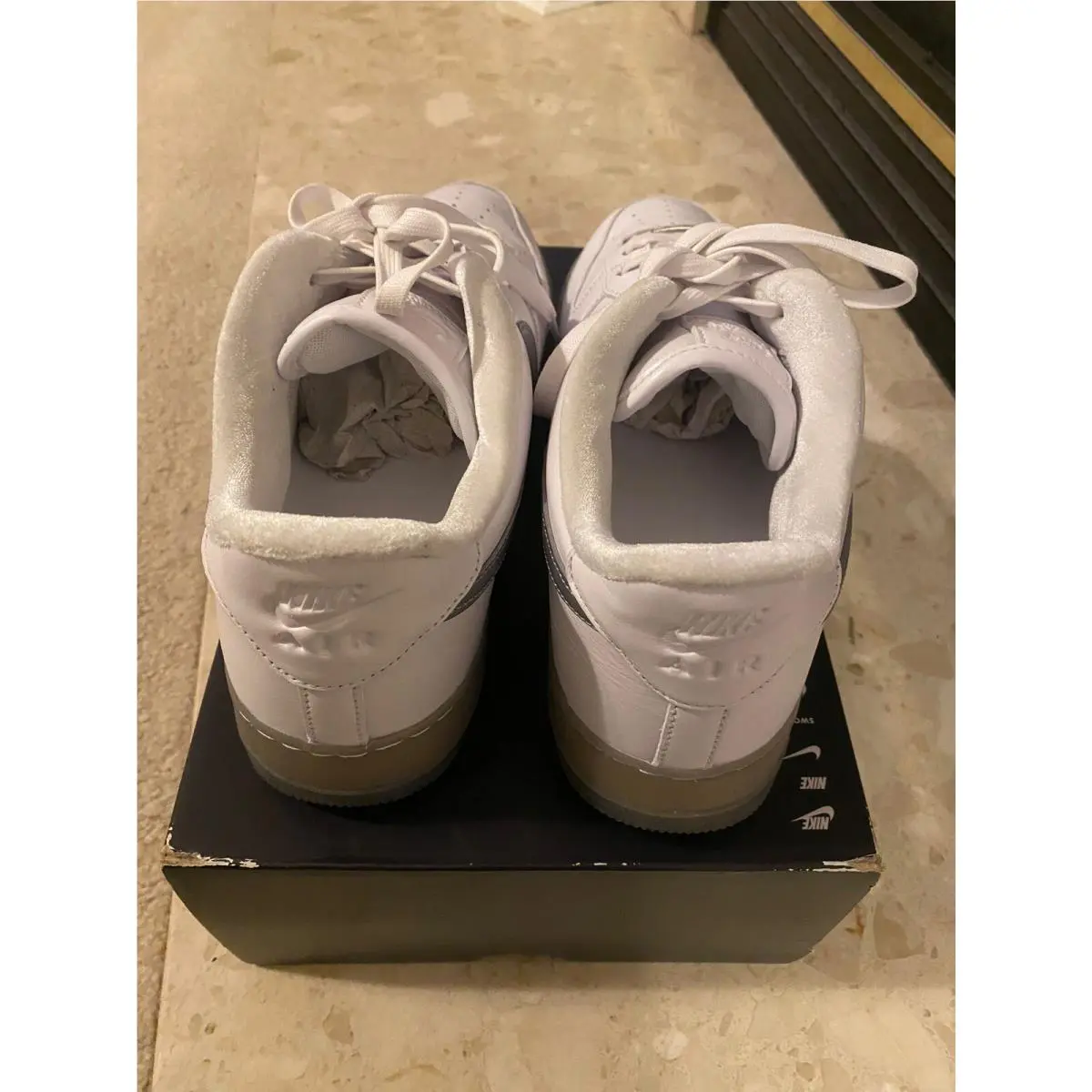 Nike shoes - Nike Air Force 1 - Air Force - DX3945-100 - White Metallic Silver 10