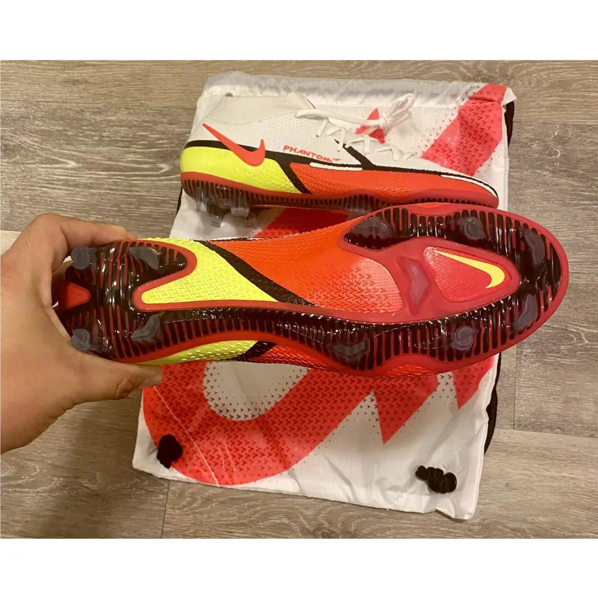 Nike shoes - Nike Phantom GT2 Elite DF FG - CZ9889-167 - White-Bright Crimson-Volt (UPC: 194958732967) 8