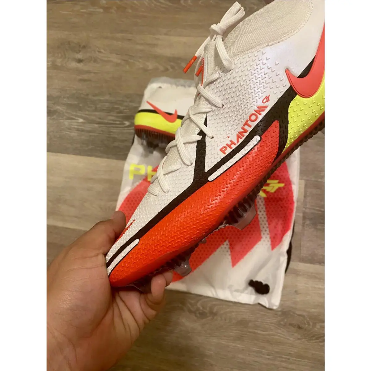 Nike shoes - Nike Phantom GT2 Elite DF FG - CZ9889-167 - White-Bright Crimson-Volt (UPC: 194958732967) 2