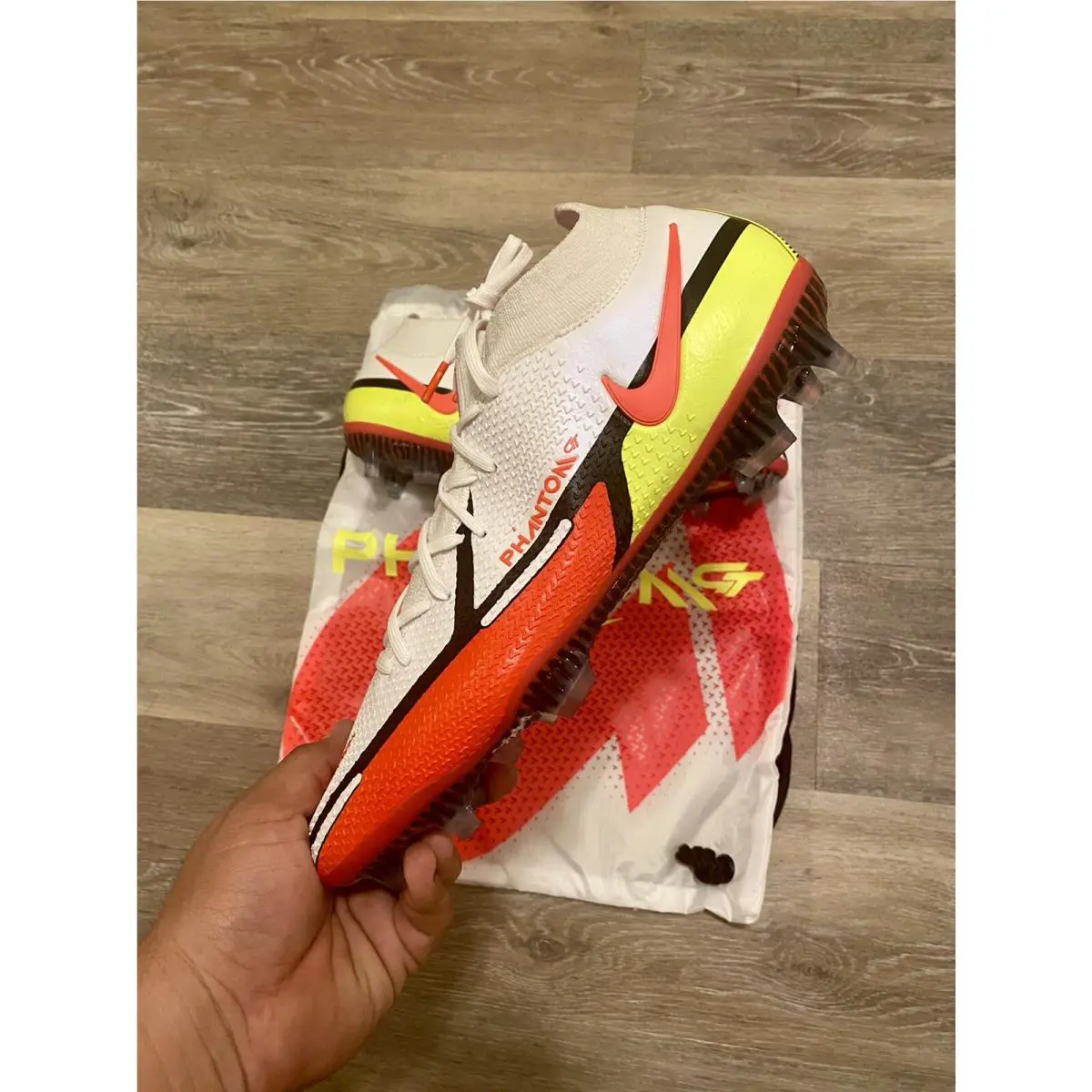 Nike shoes - Nike Phantom GT2 Elite DF FG - CZ9889-167 - White-Bright Crimson-Volt (UPC: 194958732967) 3