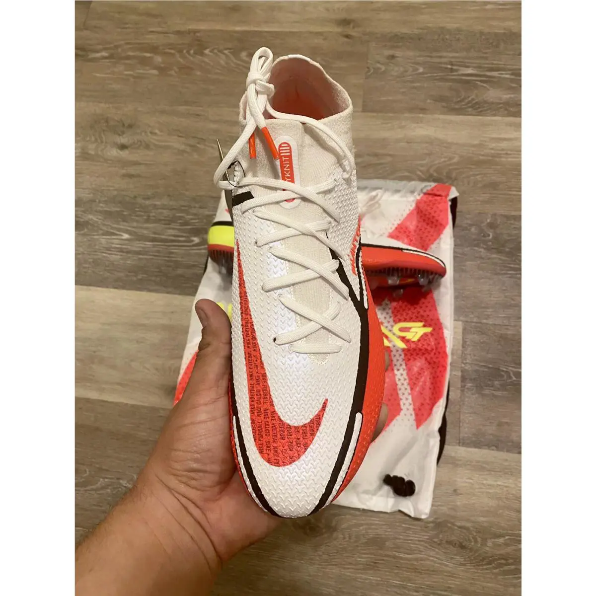 Nike shoes - Nike Phantom GT2 Elite DF FG - CZ9889-167 - White-Bright Crimson-Volt (UPC: 194958732967) 4