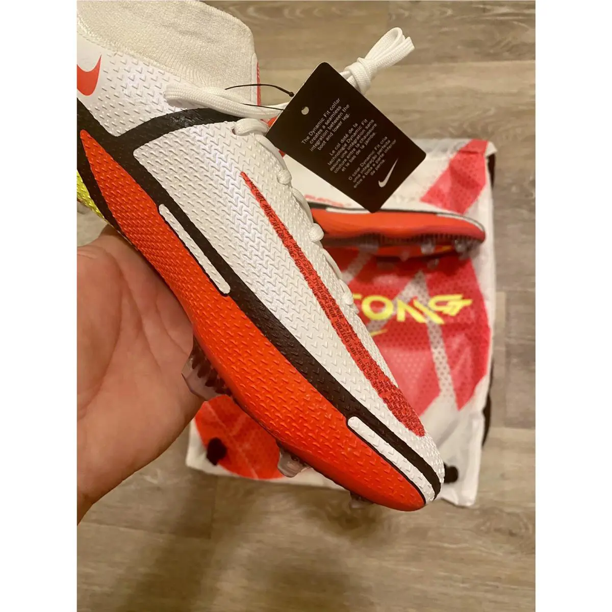 Nike shoes - Nike Phantom GT2 Elite DF FG - CZ9889-167 - White-Bright Crimson-Volt (UPC: 194958732967) 6