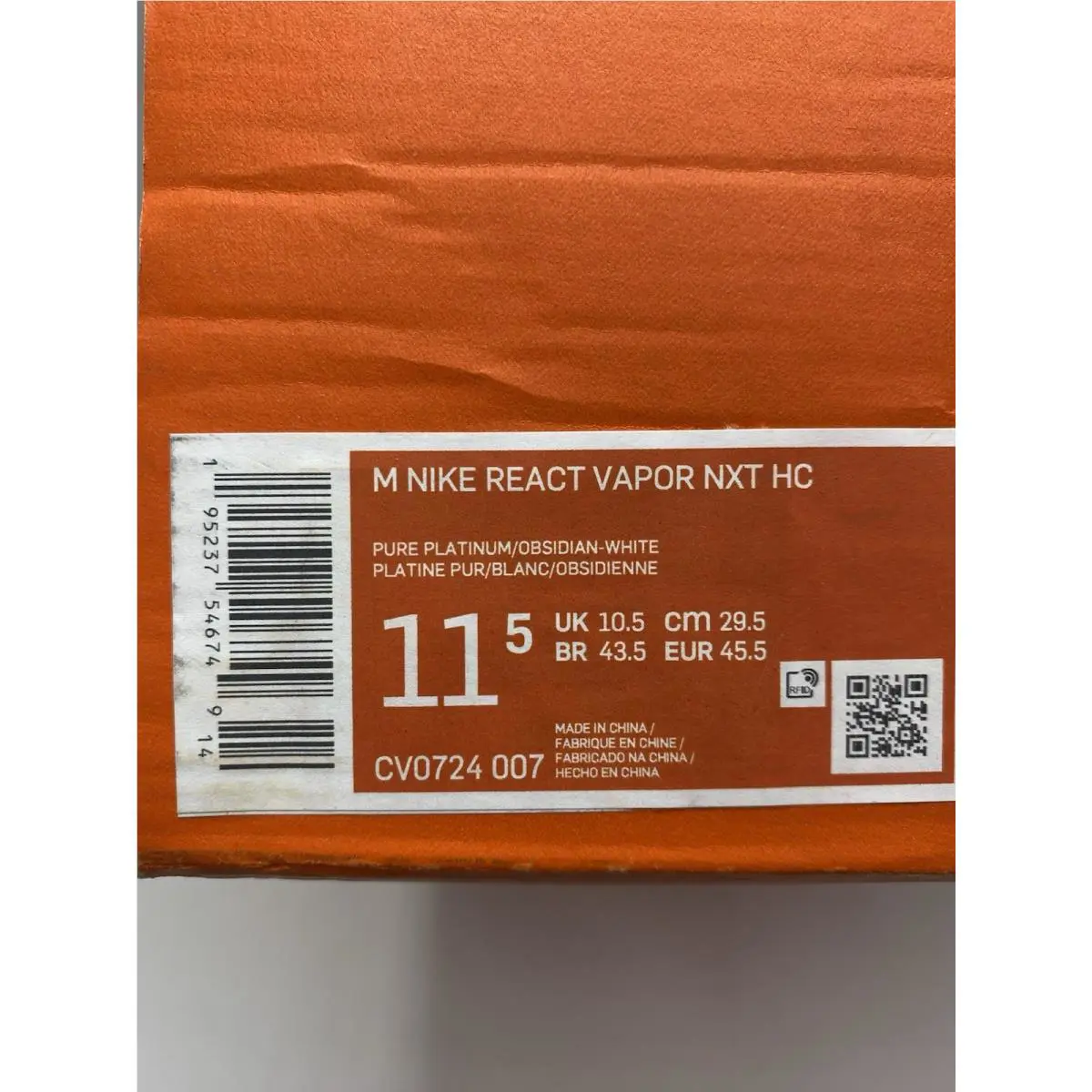 Nike shoes - Nike React Vapor NXT - React Vapor NXT - CV0724 007 - Pure Platinum/Obsidian-White (UPC: 195237546749) 6