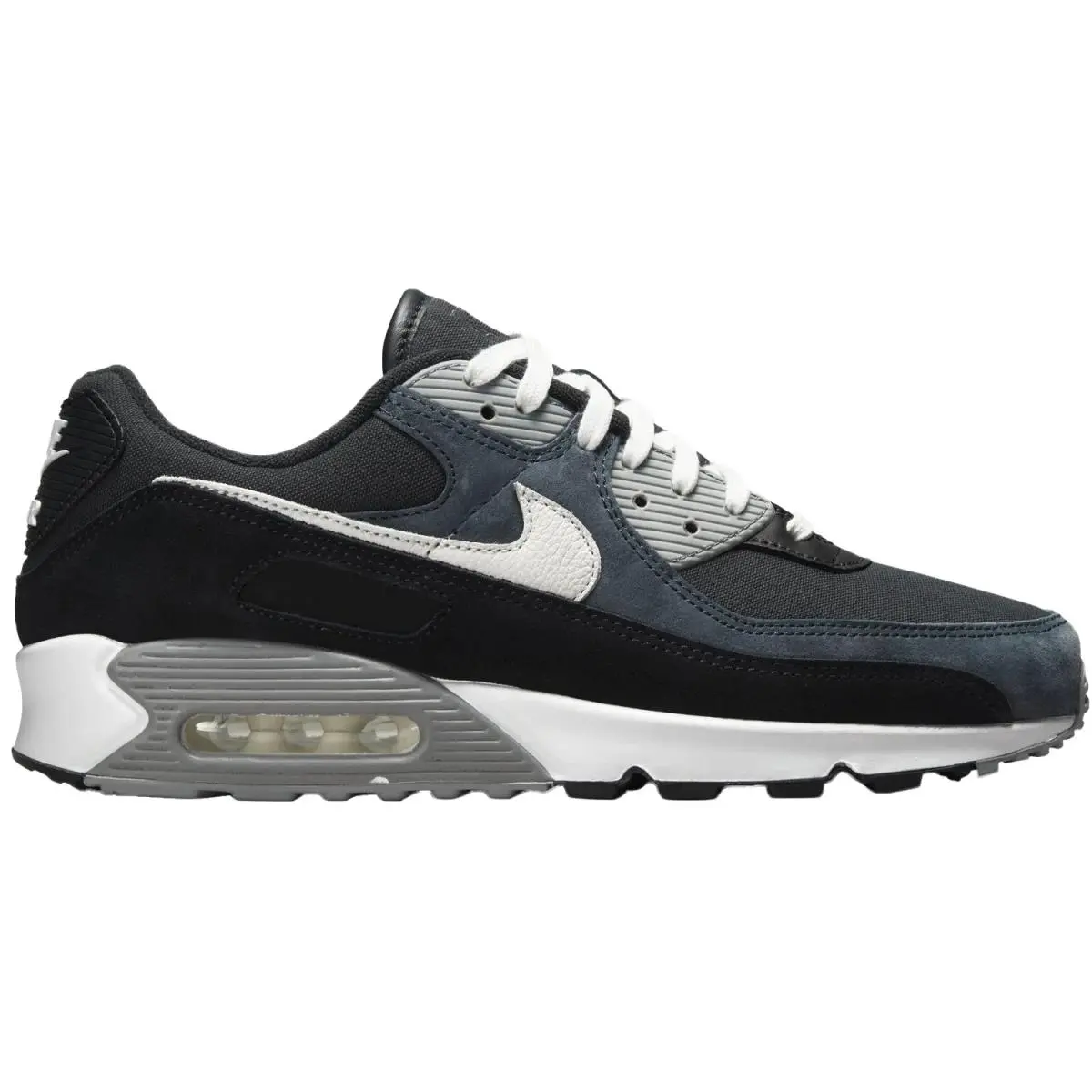 Men`s Nike Air Max 90 Premium Off Noir/summit White-black DA1641 003 - 4 - Black