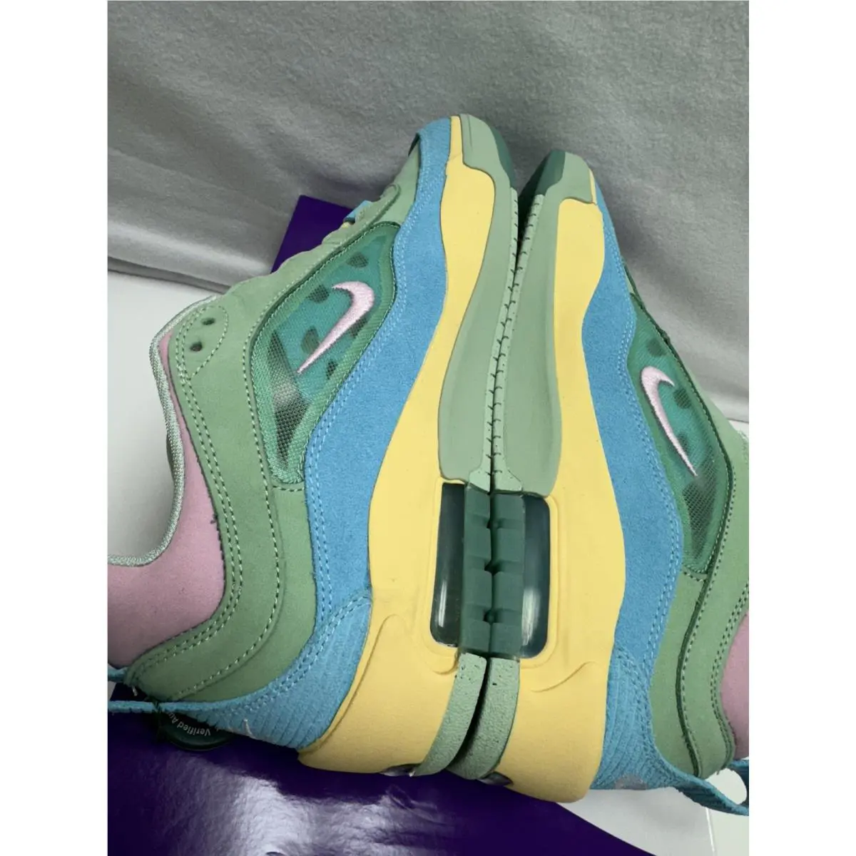 Nike shoes - Nike SB Air Max - Air Max - HF4074-400 - Blue Gaze, Manufacturer: Blue Gaze/Light Arctic Pink/Enamel Green/Bicycle Yellow 11