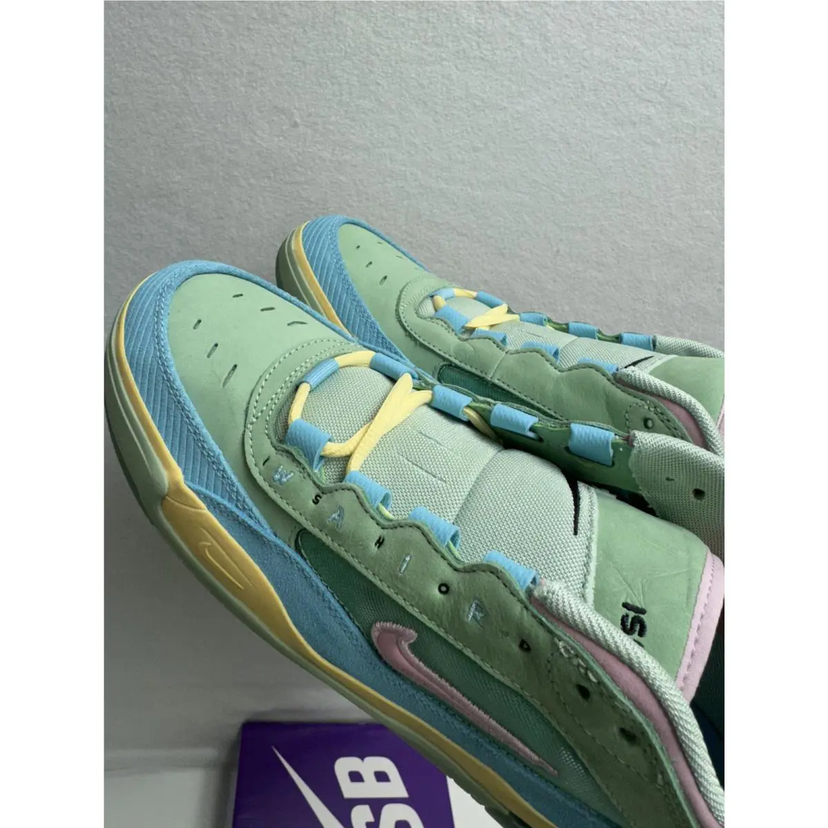 Nike shoes - Nike SB Air Max - Air Max - HF4074-400 - Blue Gaze, Manufacturer: Blue Gaze/Light Arctic Pink/Enamel Green/Bicycle Yellow 12
