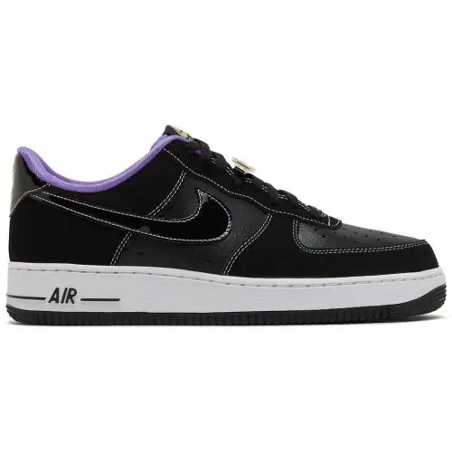 Nike Air Force 1 Low `07 LV8 Emb World Champ Lakers DR9866-001 Men`s Size 13 - Black